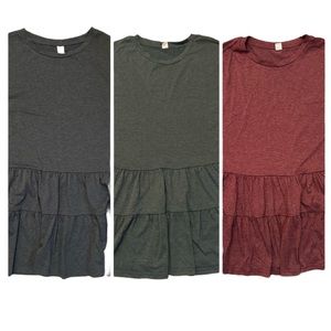 BUNDLE! 3 Plus Size Baby Dolls Shirts